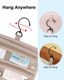 BAGSMART Toiletry Bag Hanging Travel Makeup Organizer with TSA Approved Transparent Cosmetic Bag Makeup Bag for Full Sized Toiletries, Medium - Black