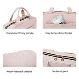BAGSMART Toiletry Bag Travel Bag with Hanging Hook, Water - resistant Makeup Cosmetic Bag Travel Organizer for Accessories, Shampoo, Full - size Container, Toiletries (Baby Pink, Medium)