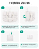 BAGSMART Tote Bag for Women, Foldable Tote Bag With Zipper Travel Large Shoulder Bag Handbag for Work