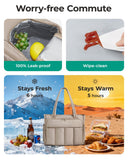 BAGSMART Tote Bag for Women, Teacher Tote with Insulated Compartment, Large Puffer Work Tote Handbags for Work