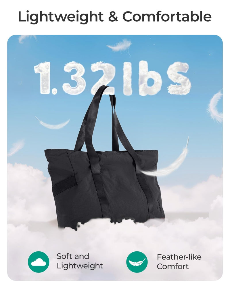 BAGSMART Tote Bag for Women, Tote Bag with Zipper Work Tote with Compartments Nurse Shoulder Hanbag for Travel, Gym