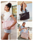 BAGSMART Tote Bag for Women, Tote Bag with Zipper Work Tote with Compartments Nurse Shoulder Hanbag for Travel, Gym