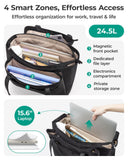 BAGSMART Tote Bag for Women Work, Large Tote Bag with Zipper Teacher Tote with Compartments, Work Tote Women's Purse Shoulder Handbag with Strap for Travel