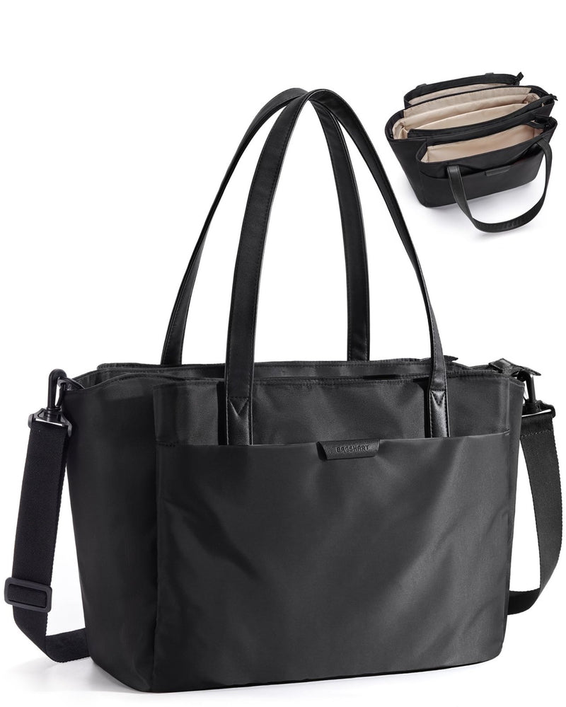 BAGSMART Tote Bag for Women Work, Large Tote Bag with Zipper Teacher Tote with Compartments, Work Tote Women's Purse Shoulder Handbag with Strap for Travel