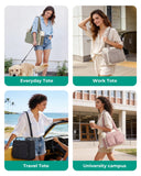 BAGSMART Tote Bag for Women Work, Puffy Travel Tote Handbag Gift for Teacher & Nurse