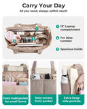 BAGSMART Tote Bag for Women Work, Puffy Travel Tote Handbag Gift for Teacher & Nurse