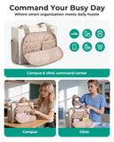 BAGSMART Tote Bag for Women Work, Puffy Travel Tote Handbag Gift for Teacher & Nurse