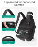 BAGSMART Travel Backpack Carry on Flight Approved, 28L Lightweight Backpack Fits 17.3 Inch Laptop for Men Women, Water Resistant Personal Item Travel Bag with USB Charging Port, Black