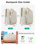 BAGSMART Travel Backpack Women, 15.6 Inch Carry On Backpack Flight Approved, TSA Approved Personal Item Travel Bag, Water Resistant Weekender Bag Luggage Daypack, Brown