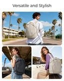 BAGSMART Travel Backpack Women, 17.3 Inch Carry On Backpack Flight Approved, TSA Approved Personal Item Travel Bag, Water Resistant Weekender Bag Luggage Daypack, Charcoal