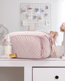 BAGSMART Travel Makeup Bag, Cosmetic Bag Small Make Up Organizer Case,Wide - open Pouch for Women Purse for Toiletries Accessories Brushes Pink