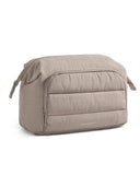 BAGSMART Travel Makeup Bag, Cosmetic Bag Small Make Up Organizer Case,Wide - open Pouch for Women Purse for Toiletries Accessories Brushes,Large Beige