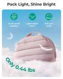 BAGSMART Travel Makeup Bag for Women, Portable Fold - down Cosmetic Case, Puffy Padded Make Up Organizer Pouch, Water - resistant Toiletry Bag for Toiletries, Brushes (Brown)