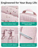 BAGSMART Travel Makeup Bag for Women, Portable Fold - down Cosmetic Case, Puffy Padded Make Up Organizer Pouch, Water - resistant Toiletry Bag for Toiletries, Brushes (Brown)