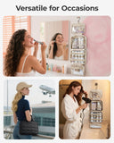 BAGSMART Travel Toiletry Bag for Womne, Hanging Travel Bag for Toiletries, Puffy Makeup Cosmetic Bag Organizer, Carry - on Travel Accessories Essentials, Beige