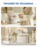 BAGSMART Travel Toiletry Bag, Large Wide - open Travel Bag for Toiletries, Makeup Cosmetic Travel Bag with Handle - Black