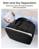 BAGSMART Travel Toiletry Bag, Lightweight Large Wide - open Travel Bag for Women, Puffy Cosmetic Makeup Bag Organizer with Handle for Accessories,Essentials, Toiletries, Black