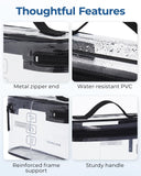 BAGSMART TSA Approved Toiletry Bag, 2 Pack Clear Makeup Cosmetic Bag Organizer, Quart Size Travel Bag for Toiletries, Carry - on Travel Accessories Essentials, Black - 2pcs