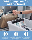 BAGSMART TSA Approved Toiletry Bag, 2 Pack Clear Makeup Cosmetic Bag Organizer, Quart Size Travel Bag for Toiletries, Carry - on Travel Accessories Essentials, Black - 2pcs