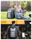 BAGSMART Unisex Laptop Backpack, 15.6 - inch Anti - Theft, Water Resistant, Grey, With USB Charger Hole