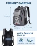 BAGSMART Unisex Laptop Backpack, 15.6 - inch Anti - Theft, Water Resistant, Grey, With USB Charger Hole