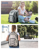 BAGSMART Unisex Laptop Backpack, 15.6 - inch Anti - Theft, Water Resistant, with USB Charger Hole, Beige