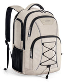 BAGSMART Unisex Laptop Backpack, 15.6 - inch Anti - Theft, Water Resistant, with USB Charger Hole, Beige