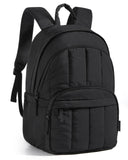 BAGSMART Womens Backpack Travel Laptop Backpack for Women, Quilted College Laptop Bookbag, Work Back Pack for Women, Cute Computer Water-Resistant Casual Daypack, Puffer Black