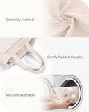 Bagstellar Corduroy Tote Bag for Women, 17 Pockets Laptop Work Tote Bag Lightweight Teacher Nurse Bible Bag for School Travel