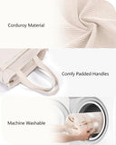 Bagstellar Corduroy Tote Bag for Women, 17 Pockets Laptop Work Tote Bag Lightweight Teacher Nurse Bible Bag for School Travel
