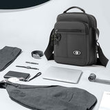 BAGZY Messenger Bag for Men Shoulder Bag Mens Handbag Crossbody Bag Sling Bags for 9,7 inch IPad Business Work Travel Weekend Black