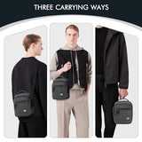 BAGZY Messenger Bag for Men Shoulder Bag Mens Handbag Crossbody Bag Sling Bags for 9,7 inch IPad Business Work Travel Weekend Black