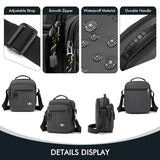 BAGZY Messenger Bag for Men Shoulder Bag Mens Handbag Crossbody Bag Sling Bags for 9,7 inch IPad Business Work Travel Weekend Black