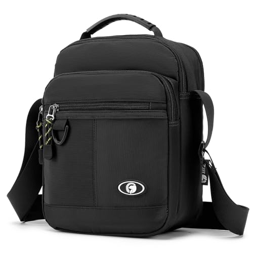 BAGZY Messenger Bag for Men Shoulder Bag Mens Handbag Crossbody Bag Sling Bags for 9,7 inch IPad Business Work Travel Weekend Black