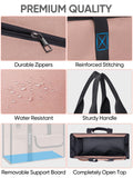 BALEINE Large Utility Tote Bag with Reinforced Bottom, Multi - Pockets and Top Zipper Closure, Perfect for Teachers, Nurses, Travel, Work - Water - Resistant (Medium, Pink)