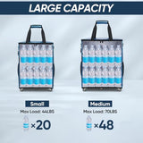 BALEINE Reusable Grocery Bags on Wheels, Rolling Tote Bag, Shopping Trolley, Large Backpack Shopping Carts for Groceries (20"x15.5"x25.5", Black)