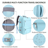 BALEINE Travel Backpack for Women Men, Large Sturdy Carry On Laptop Backpack Gifts for Business, Casual, Weekender, Hiking (Large, Light Blue)