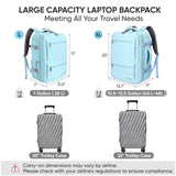 BALEINE Travel Backpack for Women Men, Large Sturdy Carry On Laptop Backpack Gifts for Business, Casual, Weekender, Hiking (Large, Light Blue)