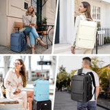 BALEINE Travel Backpack for Women Men, Large Sturdy Carry On Laptop Backpack Gifts for Business, Casual, Weekender, Hiking (Large, Light Blue)