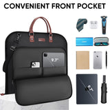 BALEINE Travel Garment Bag, Travel Suit Bag for Men, 42'' Waterproof Carry on Garment Bag for Hanging Clothes, Garment Duffel Bag for Travel Business (Black)