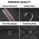 BALEINE Travel Garment Bag, Travel Suit Bag for Men, 42'' Waterproof Carry on Garment Bag for Hanging Clothes, Garment Duffel Bag for Travel Business (Black)