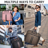 BALEINE Travel Garment Bag, Travel Suit Bag for Men, 42'' Waterproof Carry on Garment Bag for Hanging Clothes, Garment Duffel Bag for Travel Business (Black)