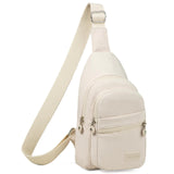 Banelu Sling Bag Small Crossbody Bags for Women Men, Cross Body Bag Sling Backpack for Outdoors Sports Hiking - Beige