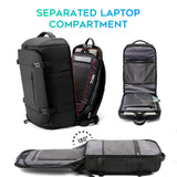 BANGE 40L Travel Backpack with Shoe Compartment, Large Capacity Weekender Bag Daypack Fits 17.3 Inch Laptop, Carry - on Luggage Backpack with Water Bottle Holder for Traveling, Hiking, Business