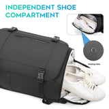 BANGE 40L Travel Backpack with Shoe Compartment, Large Capacity Weekender Bag Daypack Fits 17.3 Inch Laptop, Carry - on Luggage Backpack with Water Bottle Holder for Traveling, Hiking, Business
