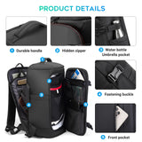 BANGE 40L Travel Backpack with Shoe Compartment, Large Capacity Weekender Bag Daypack Fits 17.3 Inch Laptop, Carry - on Luggage Backpack with Water Bottle Holder for Traveling, Hiking, Business
