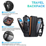 BANGE 45L Carry On Backpack, Weekender Travel Backpacks, 17.3 inch Laptop Back Pack Business Expandable Bag for Men and Women… (Blake45L（with3cubes)…