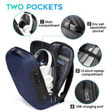 BANGE Anti Theft Business Backpack Fits 15.6 Inch Laptop,Lock Backpack with USB3.0 Charging Port for Office Work,Slim Laptop Backpack for Men and Women