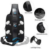 BANGE Anti theft Sling Backpack with Lock, Men's Sling Bag for Men, Shoulder Crossbody Backpack with USB Charging Port for Men and Women