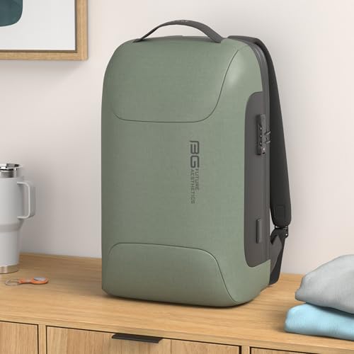 BANGE Business Backpack with USB Charging Port, Anti Theft Laptop Backpacks Fit for 15.6 INCH,Men Travel Backpack with Water Bottle Holder for Men and Women